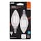 Feit Electric Feit White B10 E12 (Candelabra) Filament LED Bulb Soft White 40 Watt Equivalence 2 pk BPCTC40927WFIL2 - alternate 1